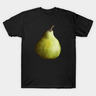 Pear on black T-Shirt